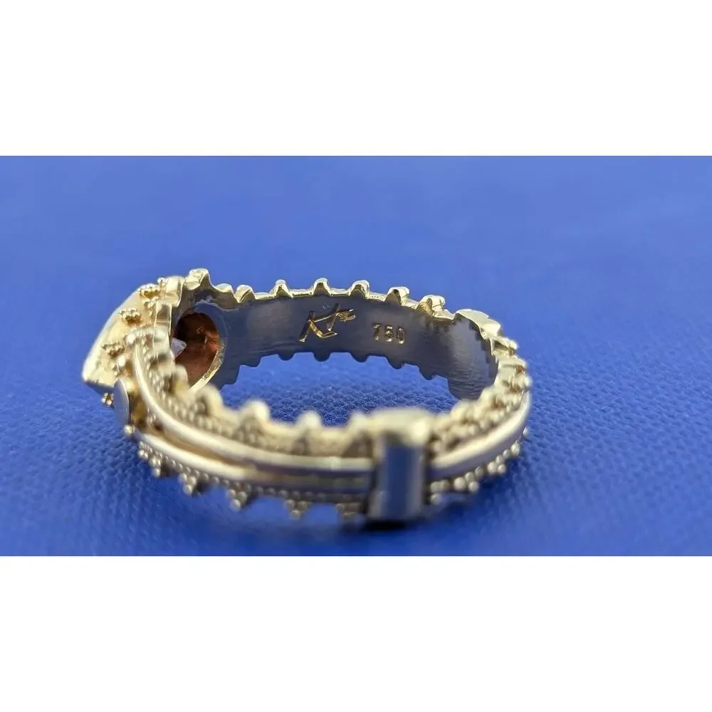 18kt Yellow Gold and Tourmaline Fashion Ring-6.8g